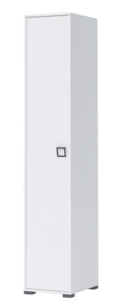 Armoire à portes battantes / armoire 16, couleur : blanc - Dimensions : 236 x 44 x 56 cm (H x L x P)