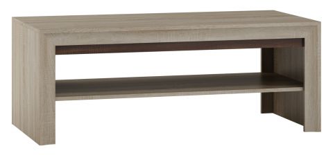 Table basse Kundiawa 18, couleur : chêne Sonoma clair / chêne Sonoma foncé - Dimensions : 120 x 60 x 48 cm (L x P x H)
