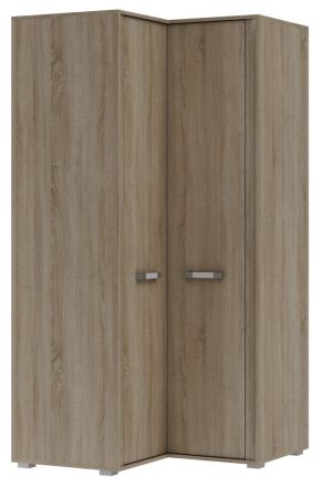 Armoire à portes battantes / armoire d'angle Kundiawa 38, couleur : chêne Sonoma clair - Dimensions : 200 x 100 x 100 cm (H x L x P)