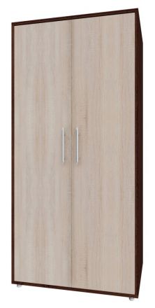 Armoire à portes battantes / penderie, Curug 14, couleur : noyer / orme - Dimensions : 188 x 90 x 50 cm (H x L x P)