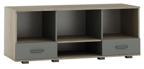 Meuble bas TV Ciomas 19, couleur : Chêne de Sonoma / gris - Dimensions : 53 x 135 x 49 cm (H x L x P)