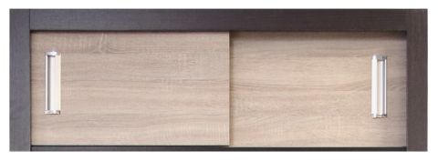 Elément supérieur pour armoire / penderie Sepatan 07 à portes coulissantes, couleur : Wenge / Chêne de Sonoma - Dimensions : 40 x 100 x 60 cm (H x L x P)