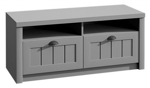 Banc avec rangement Segnas 05, couleur : gris - 49 x 111 x 43 cm (h x l x p)