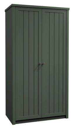 Armoire à portes battantes / armoire Segnas 09, couleur : vert - 198 x 90 x 53 cm (h x l x p)