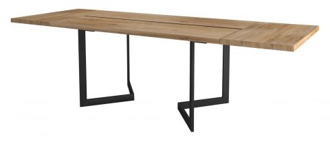 Table de salle à manger Slatina 29, Couleur : Chêne / Noir - Dimensions : 280 x 94 cm (l x p)