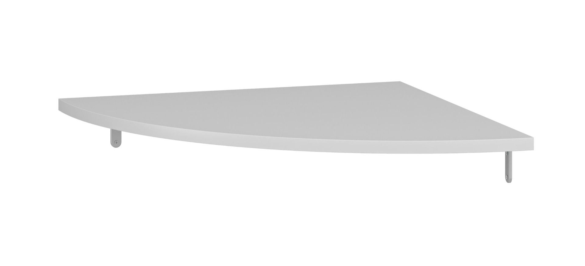 Joint d'angle pour table de bureau Toivala, Couleur : Gris clair - Dimensions : 2 x 68 x 68 cm (h x l x p)