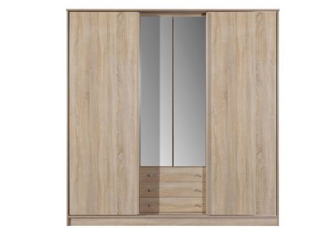 Armoire à portes coulissantes / armoire "Marchin" 01, couleur : chêne Sonoma - Dimensions : 205 x 200 x 62 cm (H x L x P)