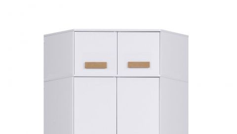 Rehausse d'armoire Fafe 16, Couleur : Blanc - Dimensions : 40 x 91 x 91 cm (H x L x P)