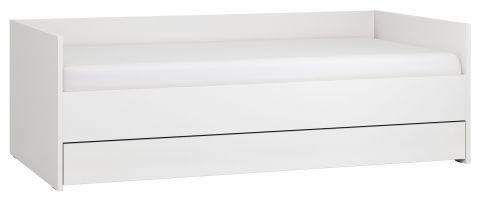 Lit simple / lit d'appoint, couleur : blanc - couchette : 90 x 200 cm (l x L)
