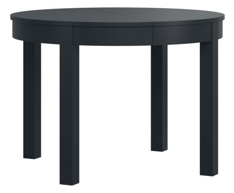 Table de salle à manger extensible, couleur : noir - Dimensions : 110 - 210 x 110 cm (L x P)