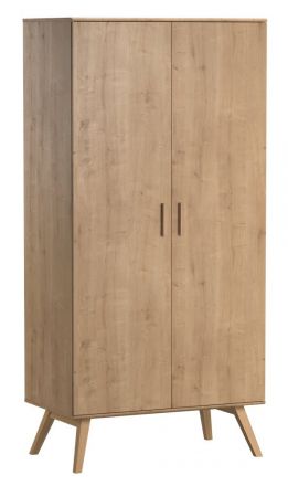 Armoire à portes battantes / armoire Skady 12, couleur : chêne - Dimensions : 208 x 100 x 58 cm (H x L x P)