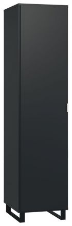 Armoire à portes battantes / armoire Chiflero 12, couleur : noir - Dimensions : 195 x 47 x 57 cm (H x L x P)