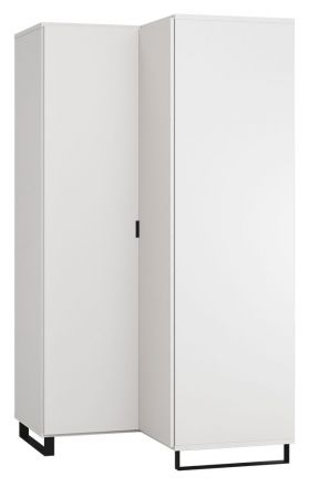 Armoire à portes battantes / armoire d'angle Chiflero 39, couleur : blanc - Dimensions : 195 x 102 x 104 cm (H x L x P)