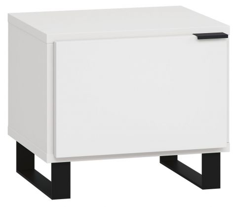 Table de nuit Chiflero 42, couleur : blanc - Dimensions : 40 x 45 x 40 cm (h x l x p)