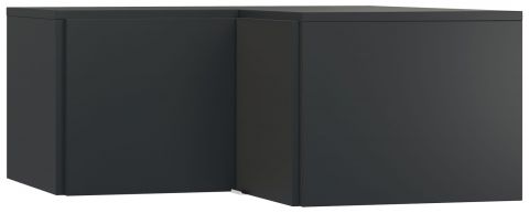 Supplément pour armoire d'angle Chiflero, couleur : noir - Dimensions : 45 x 102 x 104 cm (H x L x P)