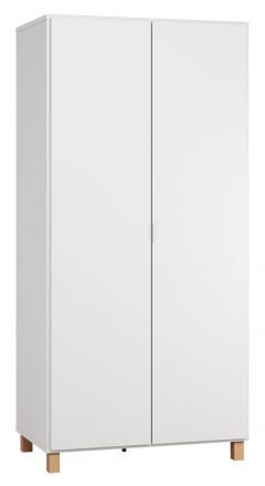 Armoire à portes battantes / armoire Invernada 13, couleur : blanc - Dimensions : 195 x 93 x 57 cm (H x L x P)