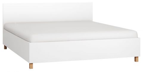 Lit double Invernada 18 avec sommier à lattes, couleur : blanc - couchette : 180 x 200 cm (l x L)