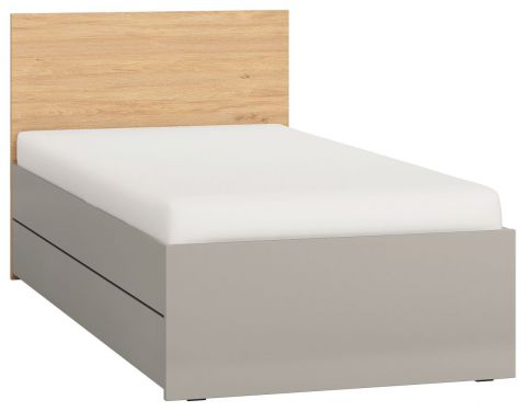 Lit simple / lit d'appoint Nanez 44, couleur : gris / chêne - couchette : 90 x 200 cm (l x L)