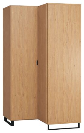 Armoire à portes battantes / armoire d'angle Patitas 14, couleur : chêne - Dimensions : 195 x 102 x 104 cm (H x L x P)
