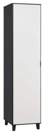 Armoire à portes battantes / armoire Vacas 38, couleur : noir / blanc - Dimensions : 195 x 47 x 57 cm (H x L x P)