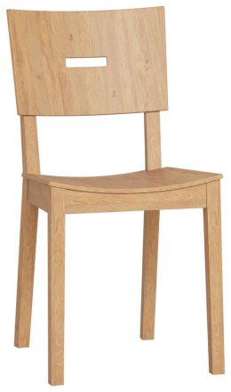 Chaise en chêne massif, couleur : chêne - Dimensions : 86 x 43 x 50 cm (H x L x P)