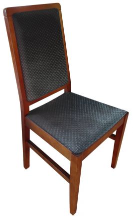 Chaise "Lopar" 35 avec housse en tissu, couleur : noyer / noir, solide - Dimensions : 95 x 46 x 55 cm (H x L x P)
