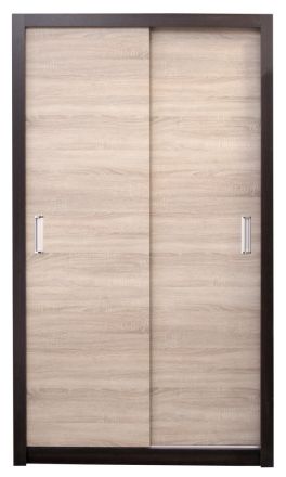 Armoire à portes coulissantes / penderie Sepatan 07, couleur : Wenge / Chêne de Sonoma - Dimensions : 210 x 150 x 60 cm (H x L x P)