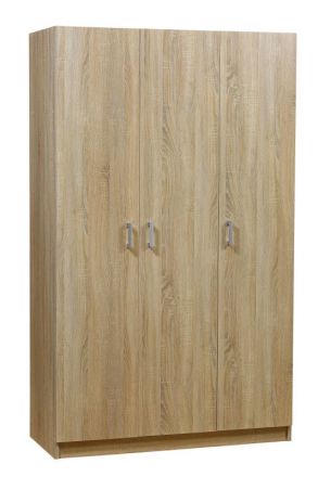Armoire à portes battantes / armoire Plata 08, couleur : chêne sonoma - 201 x 120 x 53 cm (H x L x P)