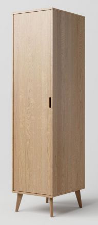 Armoire en chêne massif naturel, Aurornis 01 - Dimensions : 200 x 50 x 60 cm (H x L x P)