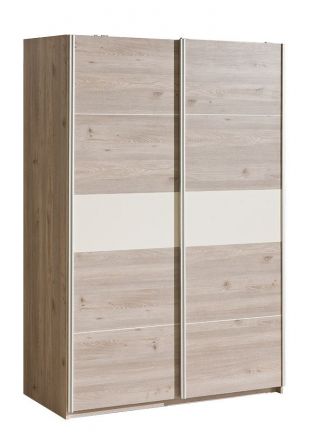 Armoire à portes coulissantes / armoire Cavalla 19, couleur : chêne / crème - Dimensions : 211 x 143 x 67 cm (H x L x P)