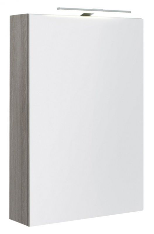 Salle de bain - Armoire de toilette Nadiad 37, couleur : gris cendre - 70 x 46 x 14 cm (H x L x P)