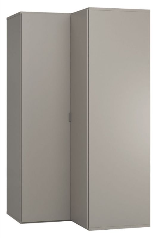 Armoire à portes battantes / armoire d'angle Bentos 14, couleur : gris - Dimensions : 187 x 102 x 104 cm (H x L x P)