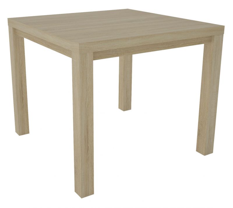 Table de salle à manger Varbas, Couleur : Chêne - Dimensions : 80 x 80 x 77 cm (L x P x H)