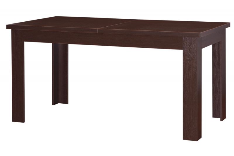 Table à manger avec rallonge Bargny 01, couleur : brun foncé - 150-200 x 80 cm (L x P)