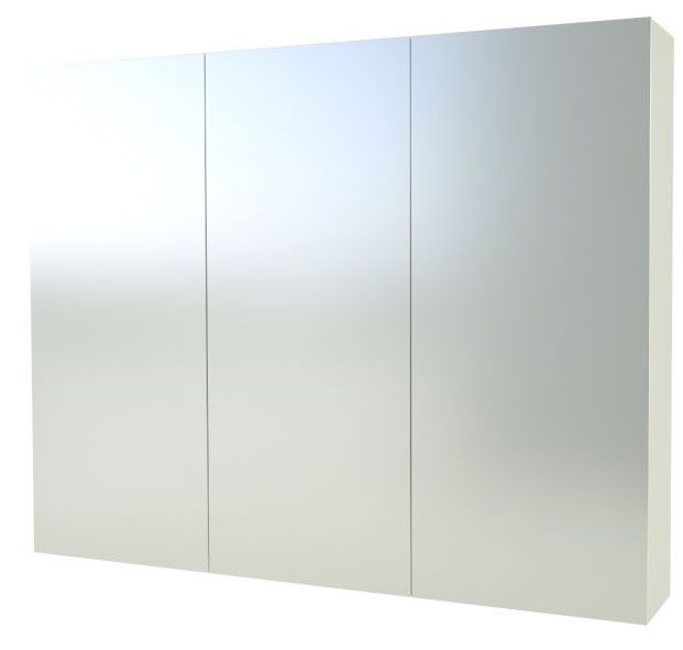 Salle de bain - Armoire de toilette Nadiad 15, couleur : blanc brillant - 70 x 100 x 14 cm (H x L x P)