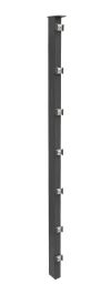 Poteaux de clôture Mod. P, Finition:  Revêtement anthracite, Pour hauteur de porte: 183 cm, Longueur: 240 cm, Points de fixation: 10