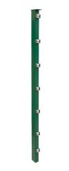 Poteaux de clôture Mod. P, Finition:  Revêtement vert, Pour hauteur de porte: 183 cm, Longueur: 240 cm, Points de fixation: 10