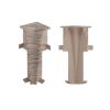 Angles intérieurs pour plinthes - Modèle: LILLE Aspect chêne, Dimensions: 60 x 17 mm, Pièces: 2