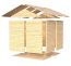 Maison de jardin en planches de bois avec toit à pignon, plancher et feutre de couverture inclus, finition naturelle - 14 mm, surface utile : 4,20 m².