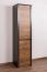 Armoire à portes battantes / armoire Selun 06, couleur : chêne brun foncé / gris - 197 x 50 x 43 cm (h x l x p)