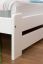 Lit simple / lit d'appoint en bois de pin massif, laqué blanc A9, avec sommier à lattes - dimension 90 x 200 cm 