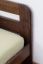 lit d'enfant / lit de jeunesse en bois de pin massif, couleur noyer massif A6, avec sommier à lattes - Dimensions 140 x 200 cm