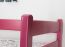 Lit d'enfant / mezzanine "Easy Premium Line" K14/n, hêtre massif rose - Dimensions : 90 x 200 cm