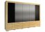 Armoire à portes battantes / Armoire "Lipik" 44, couleur : chêne / noir, partiellement massif - Dimensions : 204 x 303 x 61 cm (H x L x P)