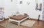 Lit simple / lit d'appoint en bois de pin massif, blanc A14, sommier à lattes inclus - Dimensions 90 x 200 cm 