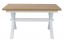 Table de salle à manger extensible Raska 01, Couleur : Chêne / Blanc - Dimensions : 145 - 185 x 85 x 77 cm (L x P x H)
