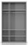 Armoire à portes battantes / armoire avec cadre Siumu 22, Couleur : Blanc / Blanc brillant - 226 x 142 x 60 cm (H x L x P)