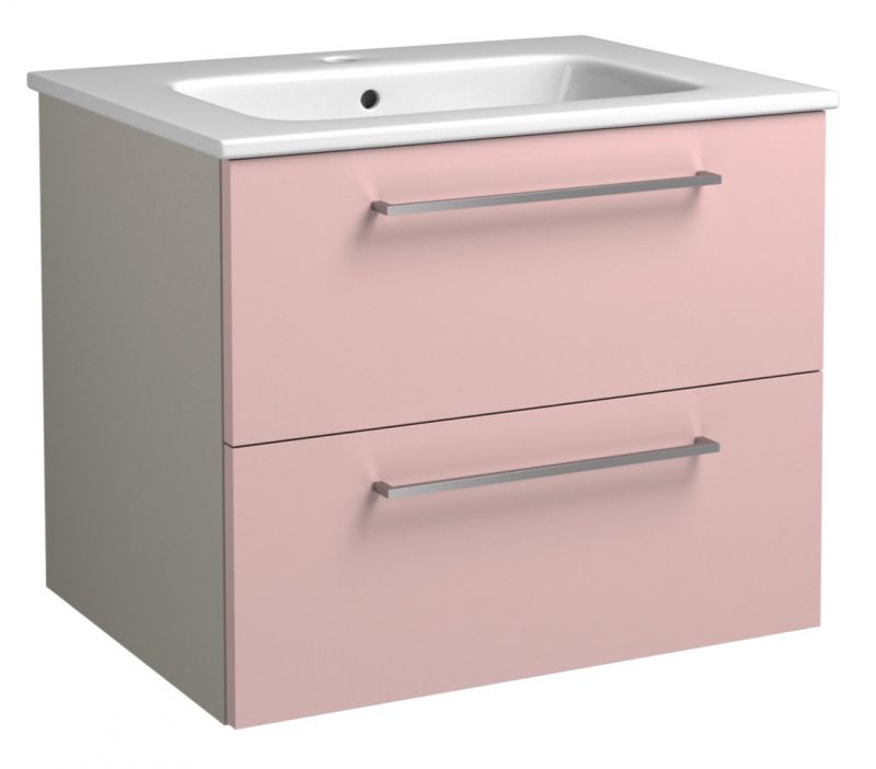Meuble lavabo Noida 10, couleur : beige / rose - 50 x 61 x 46 cm (h x l x p)