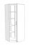 Armoire à portes tournantes / armoire d'angle Muros 06, couleur : blanc - 222 x 87 x 50 cm (H x L x P)