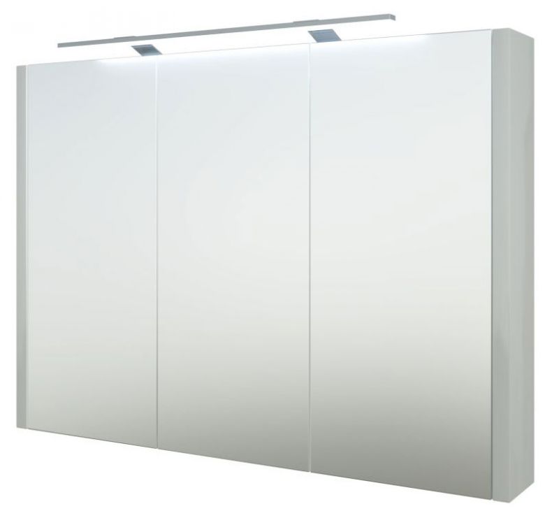 Salle de bain - Armoire de toilette Bidar 22, couleur : blanc brillant - 65 x 90 x 12 cm (H x L x P)